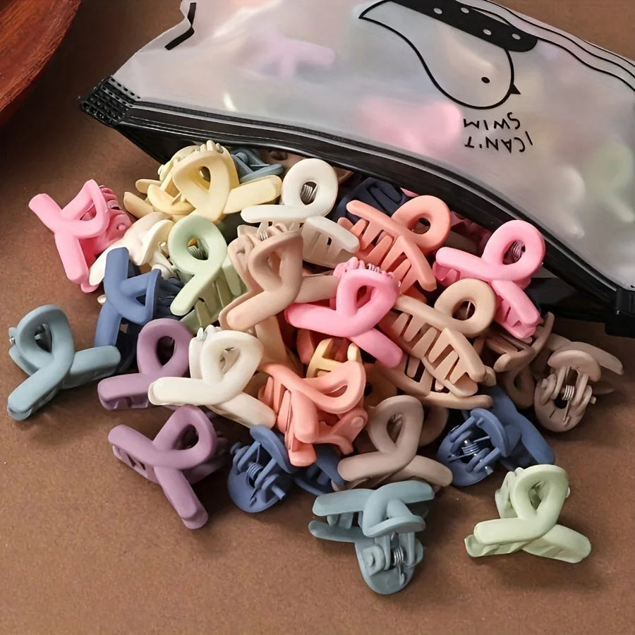 Lot de 20 Pinces à Cheveux Mates - Barrettes Colorées Tendance