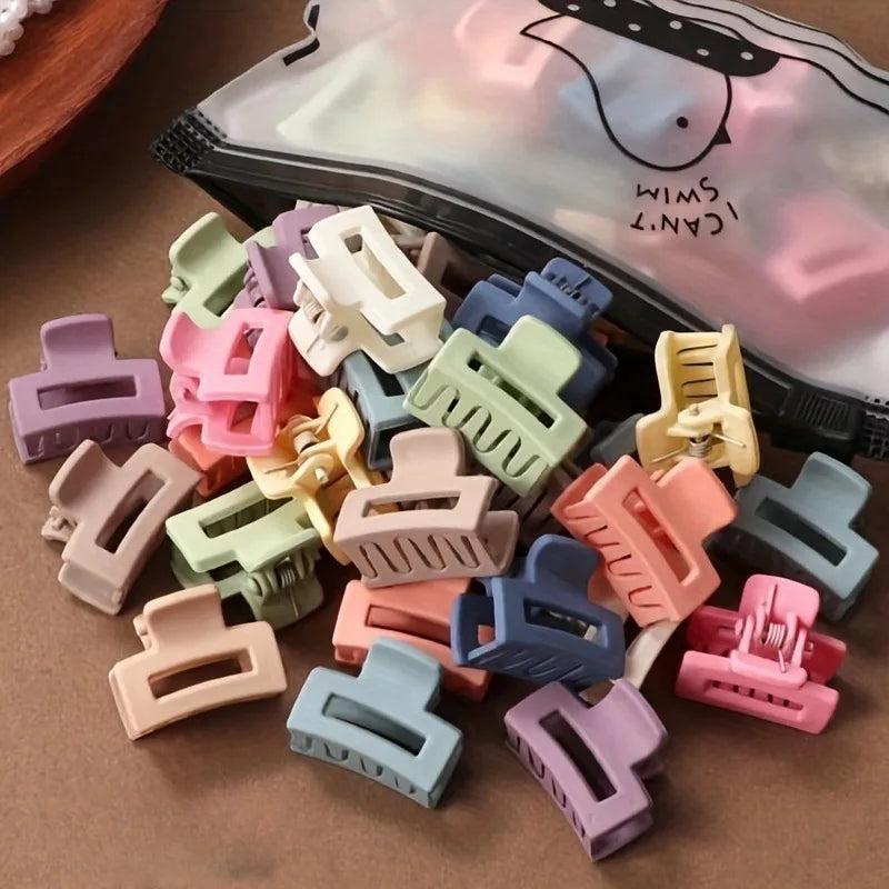 Lot de 20 Pinces à Cheveux Mates - Barrettes Colorées Tendance