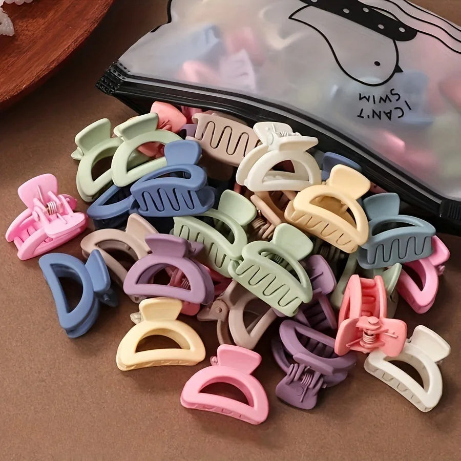 Lot de 20 Pinces à Cheveux Mates - Barrettes Colorées Tendance