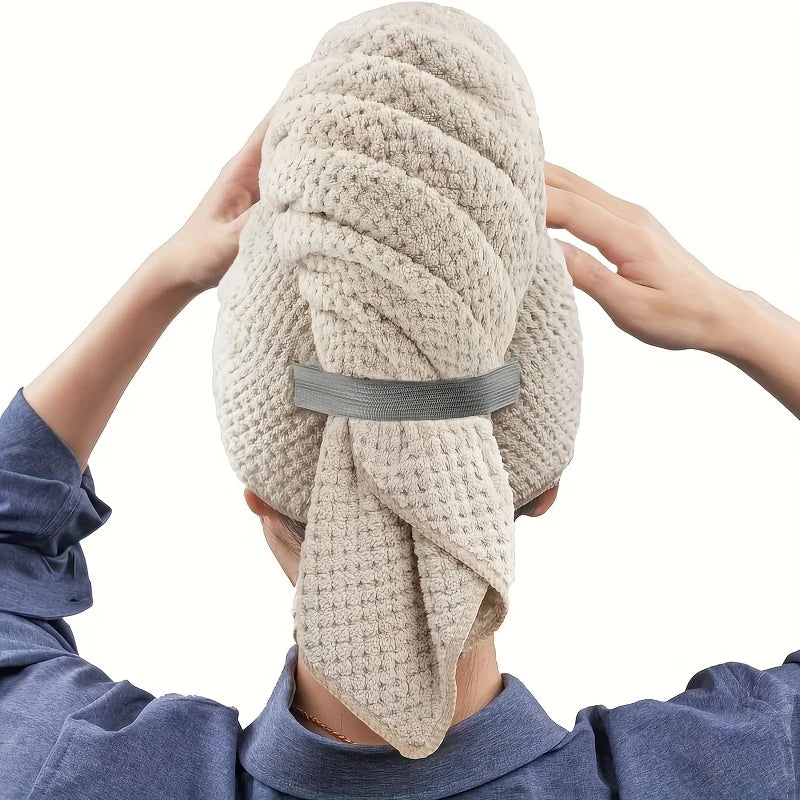 Serviette Microfibre Cheveux Extra Large - Séchage Rapide Anti-Frisottis