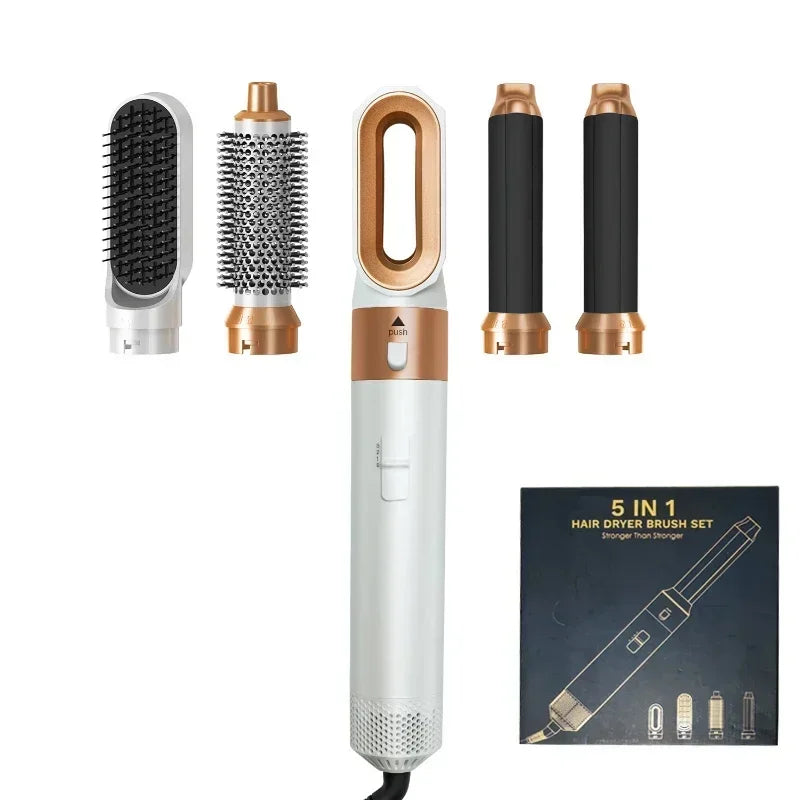 Kit Coiffant 5-en-1 Professionnel - Sèche, Lisse, Boucle et Coiffe